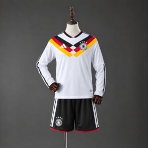 Deutschland Heimtrikot Langarm 2026 (Oberteil + Shorts) - Kinder