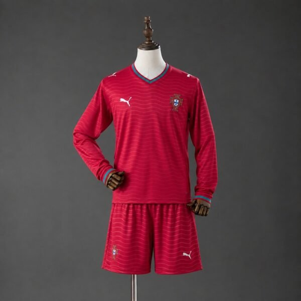 000af582540-1-1-2.jpg Portugal Heimtrikot Langarm 2026 (Oberteil + Shorts) - Kinder