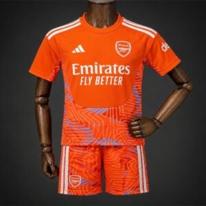 Arsenal oranges Torwarttrikot 2026/27 (Oberteil + Hose) - Kinder