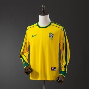 Brasilien Heimtrikot Retrolangarm 1998