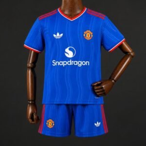 Manchester United Auswärtstrikot blau 26/27 - Kinder (Oberteil + Shorts)