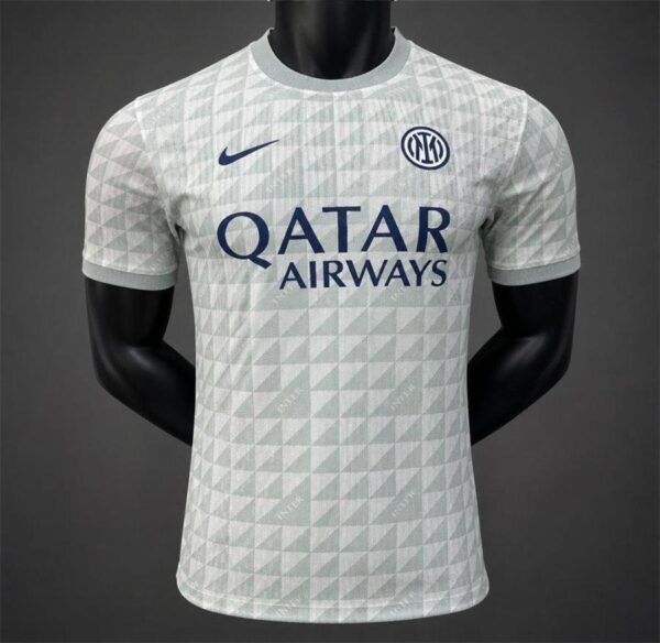 Inter Mailand 26/27 grau-weißes Vortrikot - Spielerversion