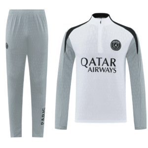 Paris weiß-grauer Half-Zip-Trainingsanzug 26/27