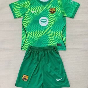 FC Barcelona grünes Torwarttrikot 26/27 Kinder (Trikot+Hose)